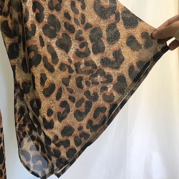Vintage Cheetah/Leopard Silk Wrap Dress - Picture 7 of 7
